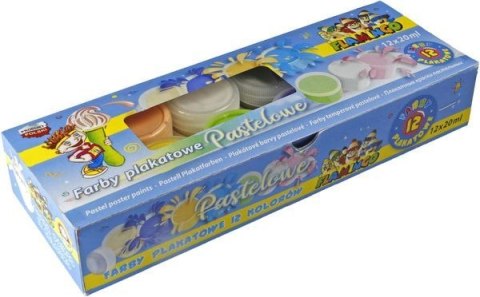 Farby plakatowe Flamingo 12 kolorów x 20ml Flamingo Farby plakatowe Flamingo 12 kolorów x 20ml Flamingo
