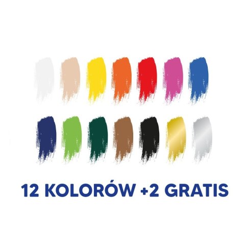 Farby plakatowe Oxford kolor: mix 20ml 12+2 kolor. (400167100) Oxford Farby plakatowe Oxford kolor: mix 20ml 12+2 kolor. (400167100) Oxford