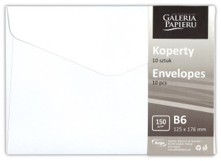 Koperta Galeria Papieru pearl biały B6 biała (280839) 10 sztuk Galeria Papieru