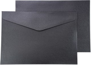 Koperta Galeria Papieru pearl czarny C5 czarna (280677) 10 sztuk Galeria Papieru