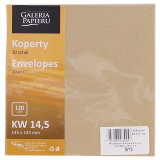 Koperta Galeria Papieru pearl złota p złoty [mm:] 145x145 (280715) 10 sztuk Galeria Papieru