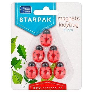 Magnes Starpak biedronki czerwony [mm:] 15x25 (438886) 6 sztuk Starpak