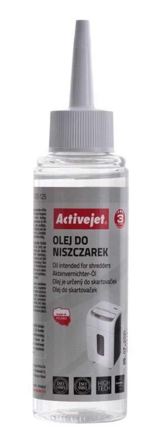 Olej do niszczarek Activejet 125ml (BIUACJNME0001) Activejet