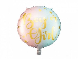 Balon foliowy Partydeco Boy or Girl, 35cm 14cal (FB83) Partydeco