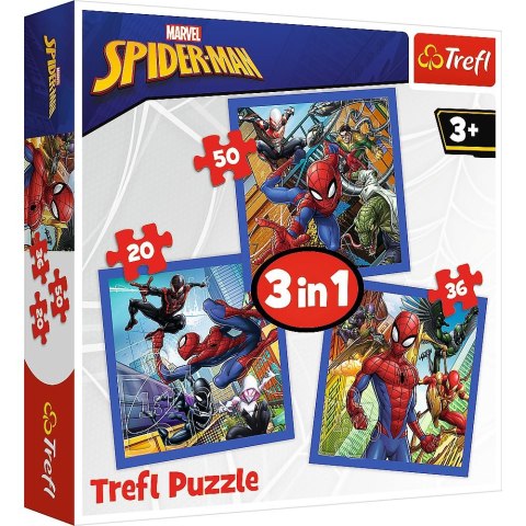 Puzzle Trefl Spiderman 3w1 3w1 el. (34841) Trefl Puzzle Trefl Spiderman 3w1 3w1 el. (34841) Trefl