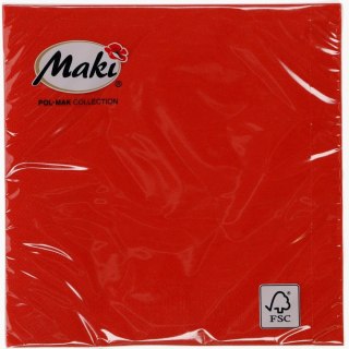 Serwetki Pol-mak czerwony papier [mm:] 330x330 (07) Pol-mak