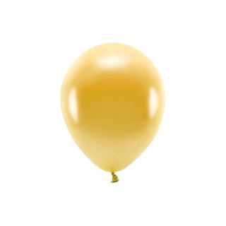 Balon gumowy Partydeco Metalizowane Eco Balloons złoty 260mm (ECO26M-019) Partydeco