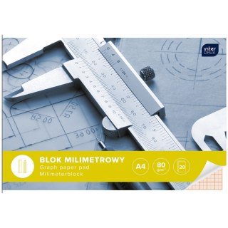 Blok milimetrowy Interdruk A4 80g 20k (BLMIA4) Interdruk