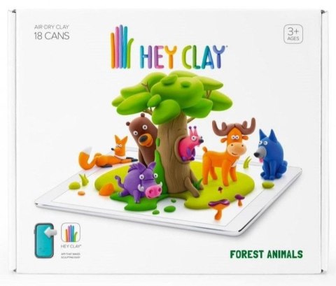 Masa plastyczna dla dzieci Tm Toys Hey Clay Zwierzęta Leśne, 18 kolorów mix (HCL18011CEE) Tm Toys