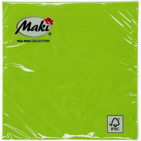 Serwetki Pol-mak zielony papier [mm:] 330x330 (21) Pol-mak