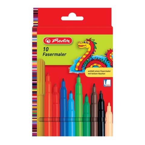 Flamaster Herlitz 8649139 10 kol. (300010401) Herlitz Flamaster Herlitz 8649139 10 kol. (300010401) Herlitz
