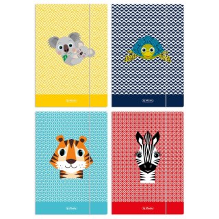 Teczka kartonowa na gumkę Cute animals A4 Herlitz (9582677) Herlitz