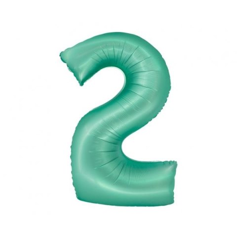 Balon foliowy Godan matowa cyfra 2, miętowa (CH-SMT2) Godan Balon foliowy Godan matowa cyfra 2, miętowa (CH-SMT2) Godan