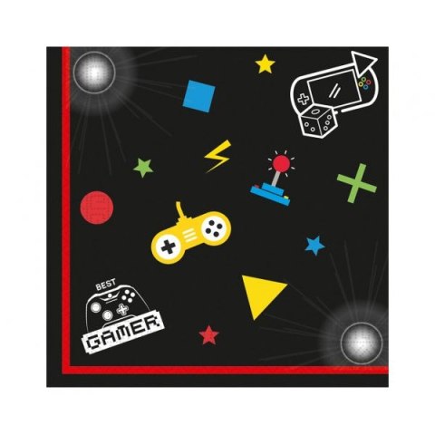 Serwetki Godan Gaming Party CZARNY papier [mm:] 330x330 (93772) Godan