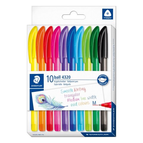 Długopis Staedtler trójkątny 4320 M mix 1,0mm (S 4320 MC10) Staedtler