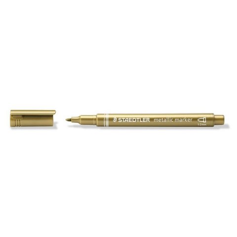 Marker permanentny Staedtler metaliczny złoty 1,0-2,0mm okrągła końcówka (8323-11) Staedtler Marker permanentny Staedtler metaliczny złoty 1,0-2,0mm okrągła końcówka (8323-11) Staedtler