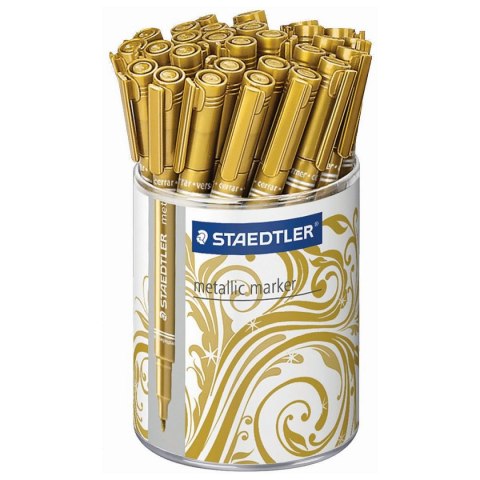 Marker permanentny Staedtler metaliczny złoty 1,0-2,0mm okrągła końcówka (8323-11) Staedtler Marker permanentny Staedtler metaliczny złoty 1,0-2,0mm okrągła końcówka (8323-11) Staedtler