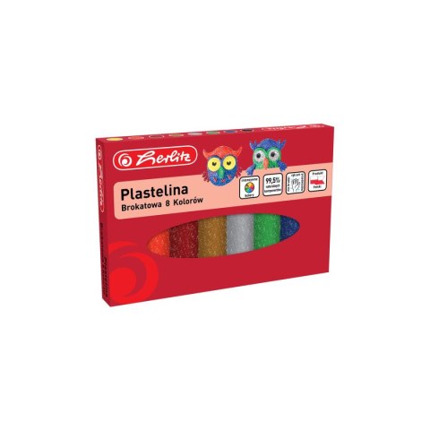 Plastelina Herlitz 8 kol. brokatowa 9589003 mix (300023221) Herlitz Plastelina Herlitz 8 kol. brokatowa 9589003 mix (300023221) Herlitz