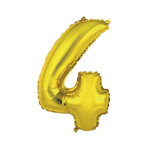 Balon foliowy Godan cyfra 4 złoty 35 cm (FG-C35Z4) Godan Balon foliowy Godan cyfra 4 złoty 35 cm (FG-C35Z4) Godan