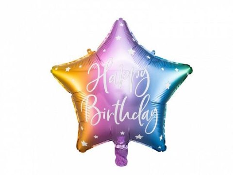 Balon foliowy Partydeco Happy Birthday, 40cm, teczowy 15,5cal (FB93-000) Partydeco Balon foliowy Partydeco Happy Birthday, 40cm, teczowy 15,5cal (FB93-000) Partydeco
