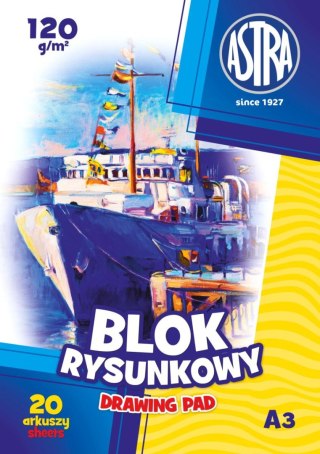 Blok rysunkowy Astra A3 biały 120g 20k (106119003) Astra