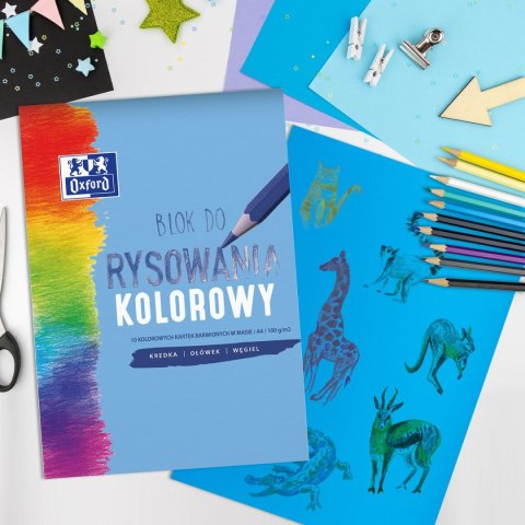 Blok rysunkowy Oxford A4 mix 100g 10k (400166069) Oxford Blok rysunkowy Oxford A4 mix 100g 10k (400166069) Oxford
