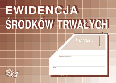 Druk offsetowy Michalczyk i Prokop Ewidencja środków trwałych A5 A5 32k. (K-8) Michalczyk i Prokop