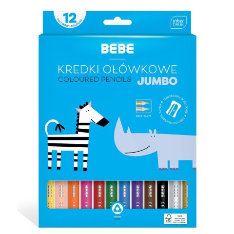 Kredki ołówkowe Bebe BB KIDS 12 kol JUMBO 5902277326669 12 kol. (FSC100%) Bebe