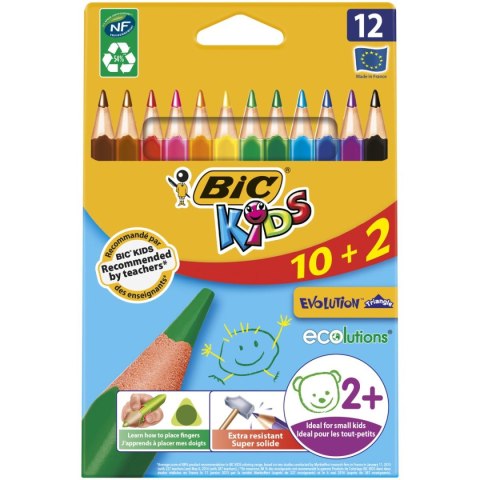 Kredki ołówkowe Bic Kids Ecolutions Evolution Triangle 12 kol 12 kol. (887146) Bic Kids Kredki ołówkowe Bic Kids Ecolutions Evolution Triangle 12 kol 12 kol. (887146) Bic Kids