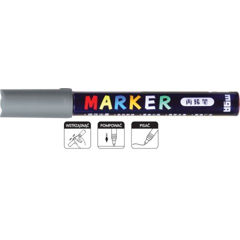 Marker permanentny M&G szary 1-2mm okrągła końcówka (MG APL910-80) M&G Marker permanentny M&G szary 1-2mm okrągła końcówka (MG APL910-80) M&G