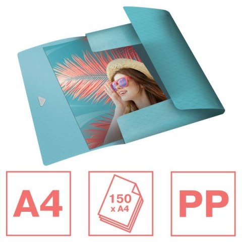 Teczka plastikowa na gumkę Colour Breeze A4 niebieska Esselte (626222) Esselte Teczka plastikowa na gumkę Colour Breeze A4 niebieska Esselte (626222) Esselte